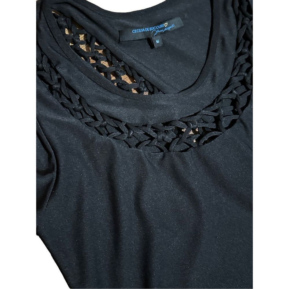 Cecilia De Bucourt x Free People Black Tie Knot Lace Maxi Dress sz M - Picture 13 of 14